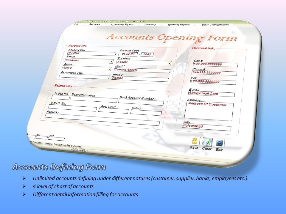 Accounts Defining